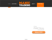 Tablet Screenshot of manictraining.com